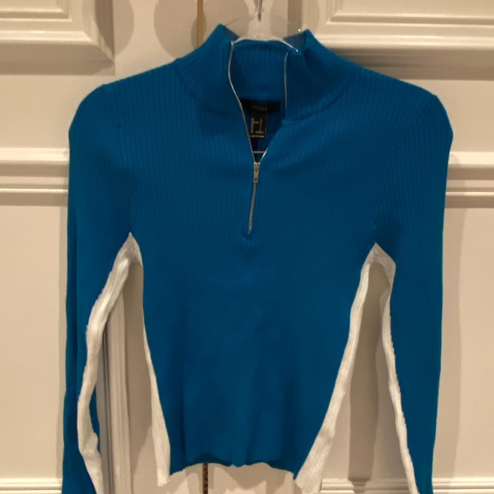 Blue Long Sleeve Turtle Neck